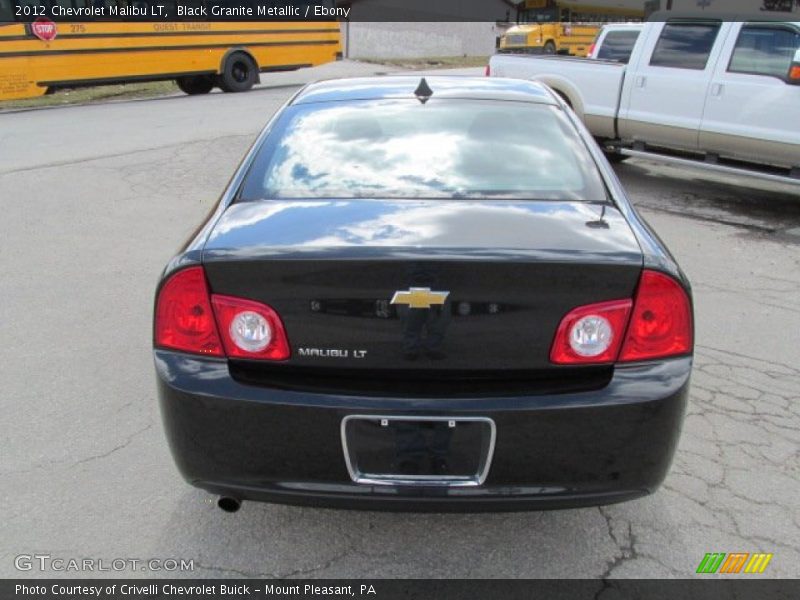 Black Granite Metallic / Ebony 2012 Chevrolet Malibu LT