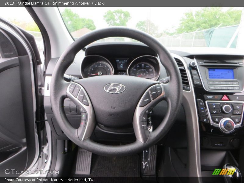 Shimmering Air Silver / Black 2013 Hyundai Elantra GT