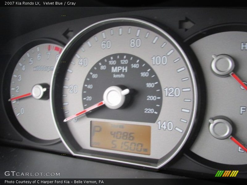 Velvet Blue / Gray 2007 Kia Rondo LX