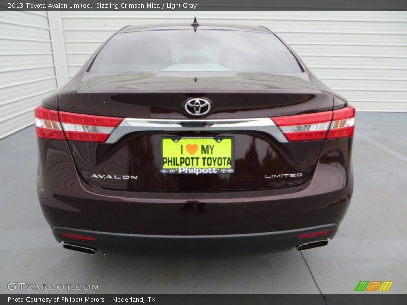 Sizzling Crimson Mica / Light Gray 2013 Toyota Avalon Limited