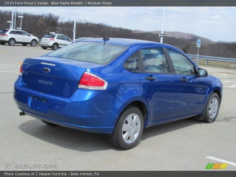 Blue Flame Metallic / Medium Stone 2010 Ford Focus S Sedan