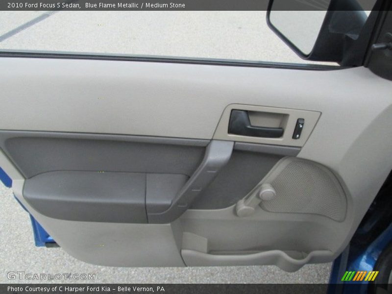 Blue Flame Metallic / Medium Stone 2010 Ford Focus S Sedan
