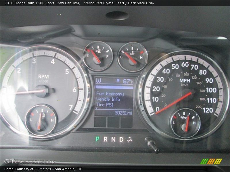 Inferno Red Crystal Pearl / Dark Slate Gray 2010 Dodge Ram 1500 Sport Crew Cab 4x4