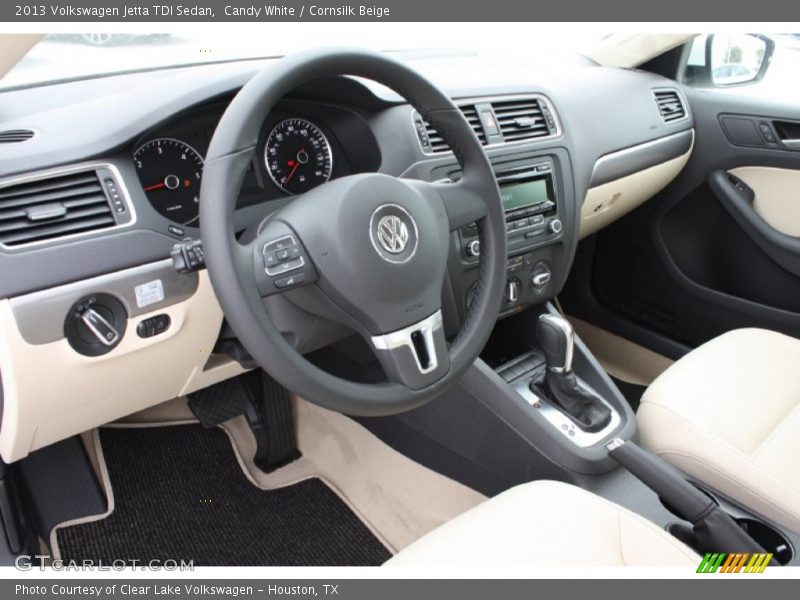 Candy White / Cornsilk Beige 2013 Volkswagen Jetta TDI Sedan