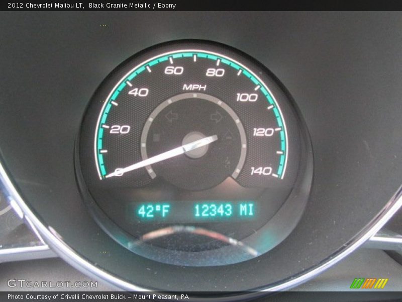 Black Granite Metallic / Ebony 2012 Chevrolet Malibu LT