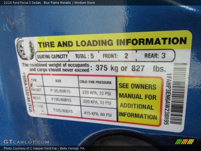 Blue Flame Metallic / Medium Stone 2010 Ford Focus S Sedan