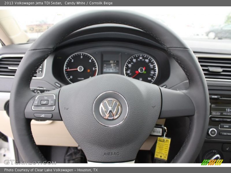 Candy White / Cornsilk Beige 2013 Volkswagen Jetta TDI Sedan
