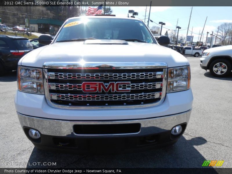 Summit White / Ebony 2012 GMC Sierra 2500HD SLE Extended Cab 4x4