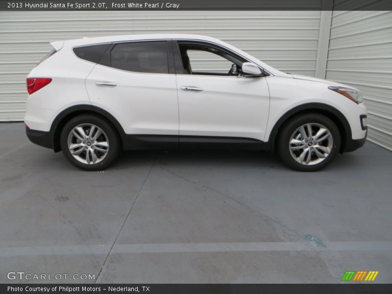 Frost White Pearl / Gray 2013 Hyundai Santa Fe Sport 2.0T