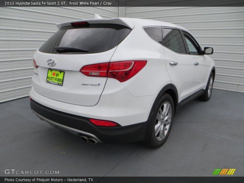 Frost White Pearl / Gray 2013 Hyundai Santa Fe Sport 2.0T