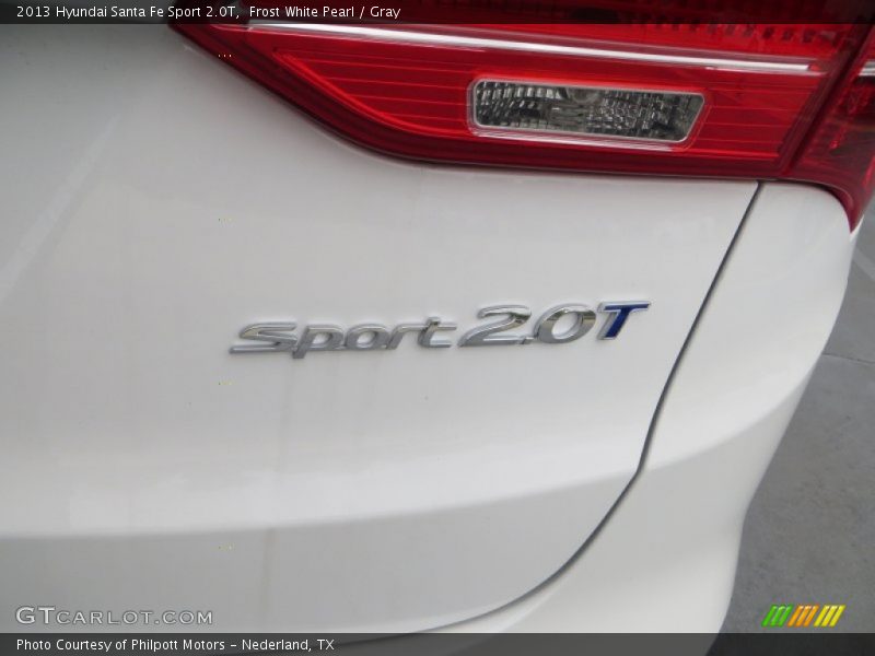 Frost White Pearl / Gray 2013 Hyundai Santa Fe Sport 2.0T