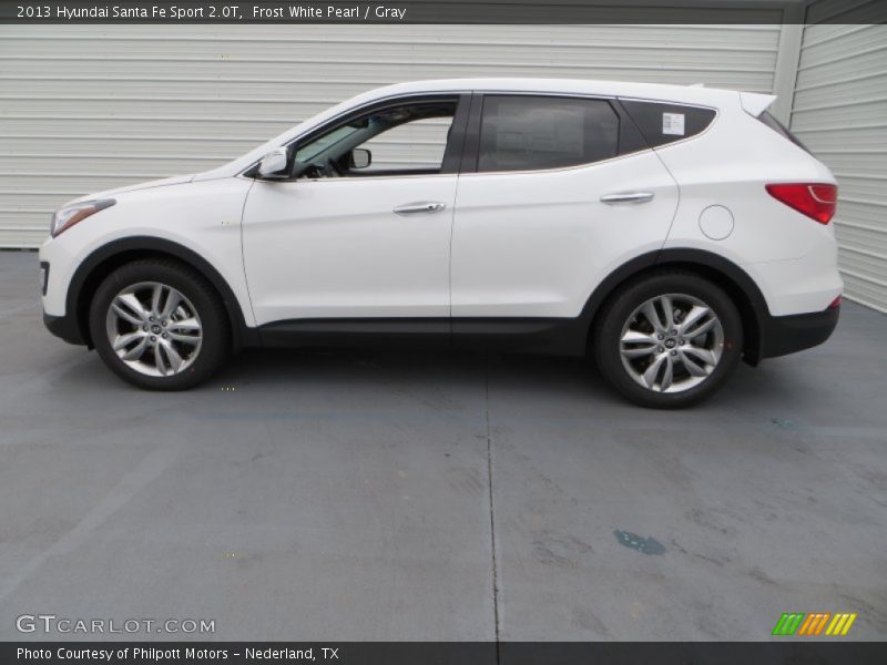 Frost White Pearl / Gray 2013 Hyundai Santa Fe Sport 2.0T
