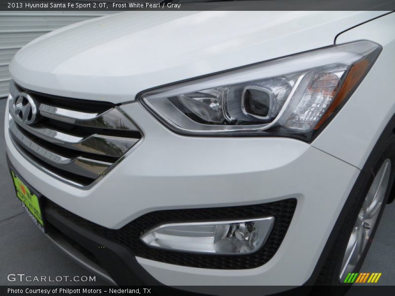 Frost White Pearl / Gray 2013 Hyundai Santa Fe Sport 2.0T
