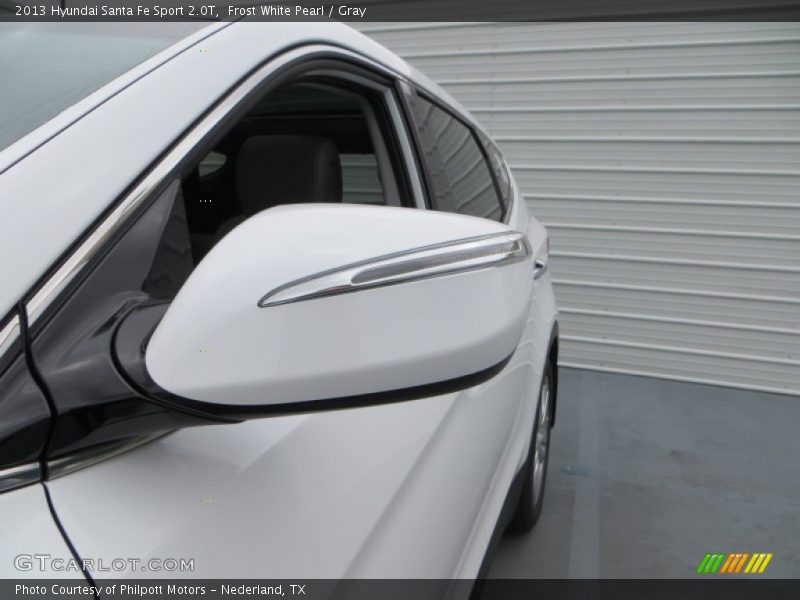 Frost White Pearl / Gray 2013 Hyundai Santa Fe Sport 2.0T