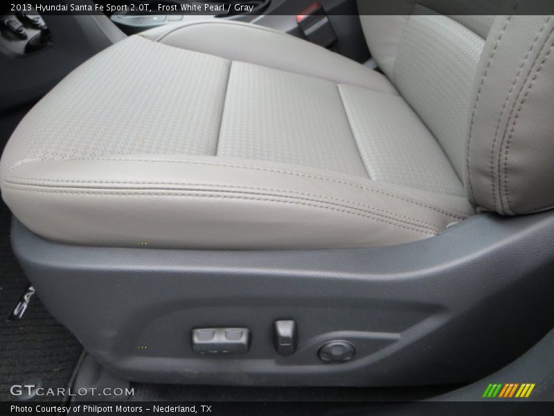 Frost White Pearl / Gray 2013 Hyundai Santa Fe Sport 2.0T