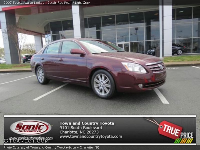 Cassis Red Pearl / Light Gray 2007 Toyota Avalon Limited