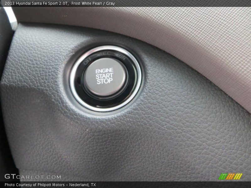 Frost White Pearl / Gray 2013 Hyundai Santa Fe Sport 2.0T