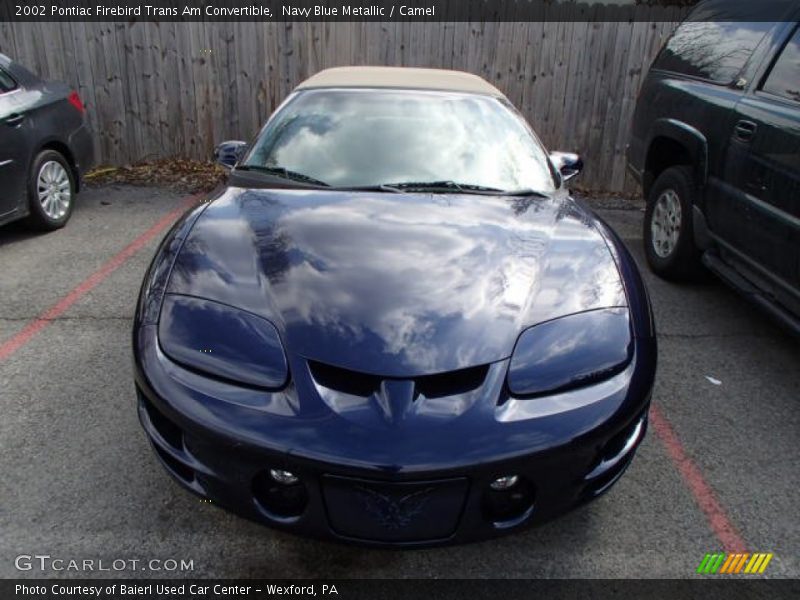 Navy Blue Metallic / Camel 2002 Pontiac Firebird Trans Am Convertible