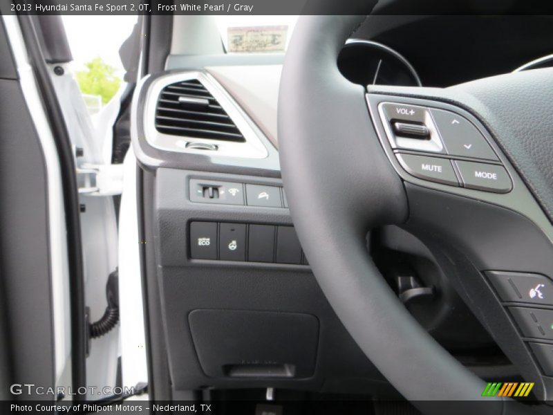 Frost White Pearl / Gray 2013 Hyundai Santa Fe Sport 2.0T