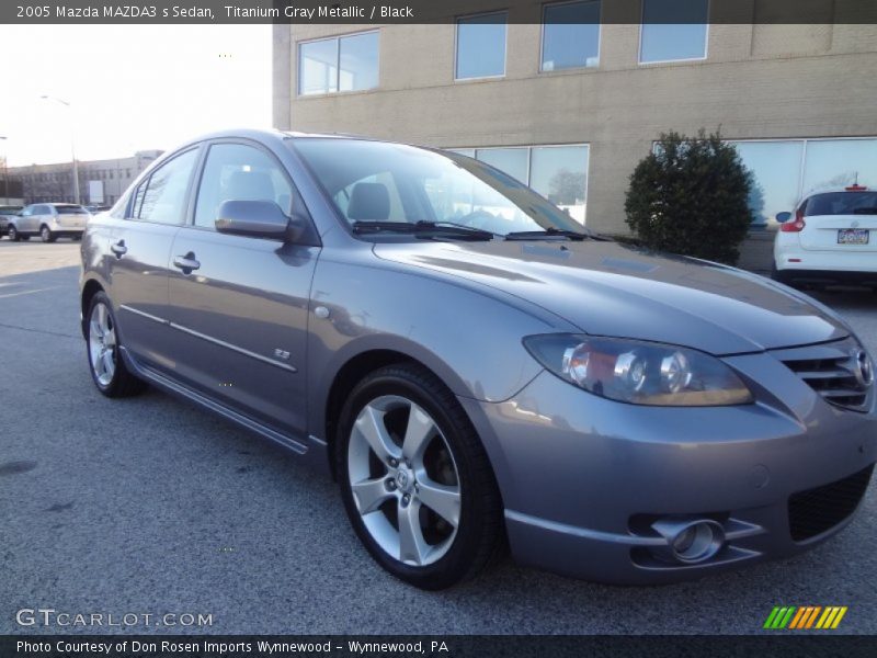 Titanium Gray Metallic / Black 2005 Mazda MAZDA3 s Sedan