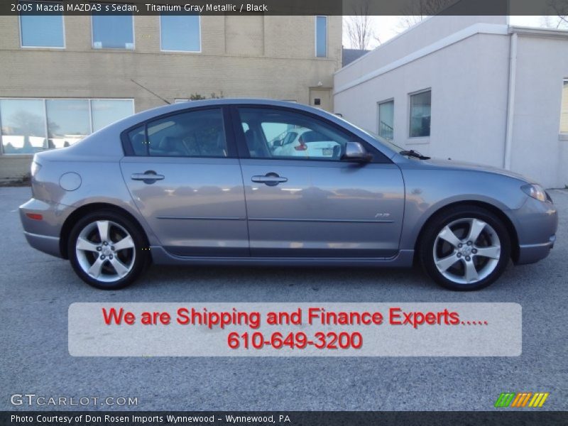 Titanium Gray Metallic / Black 2005 Mazda MAZDA3 s Sedan