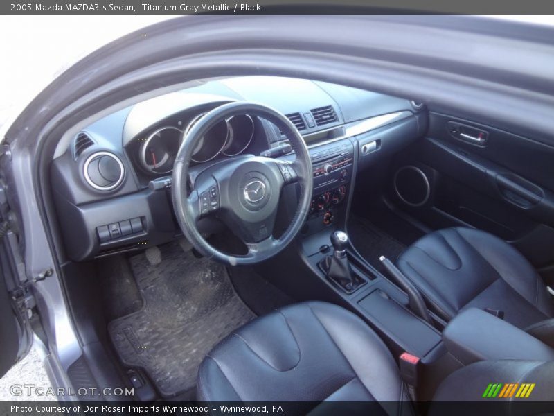  2005 MAZDA3 s Sedan Black Interior