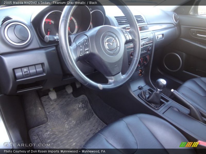 Titanium Gray Metallic / Black 2005 Mazda MAZDA3 s Sedan