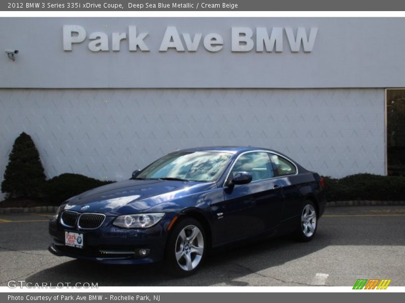 Deep Sea Blue Metallic / Cream Beige 2012 BMW 3 Series 335i xDrive Coupe