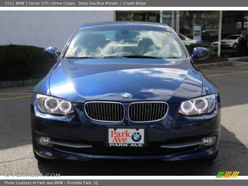 Deep Sea Blue Metallic / Cream Beige 2012 BMW 3 Series 335i xDrive Coupe