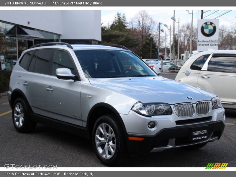 Titanium Silver Metallic / Black 2010 BMW X3 xDrive30i