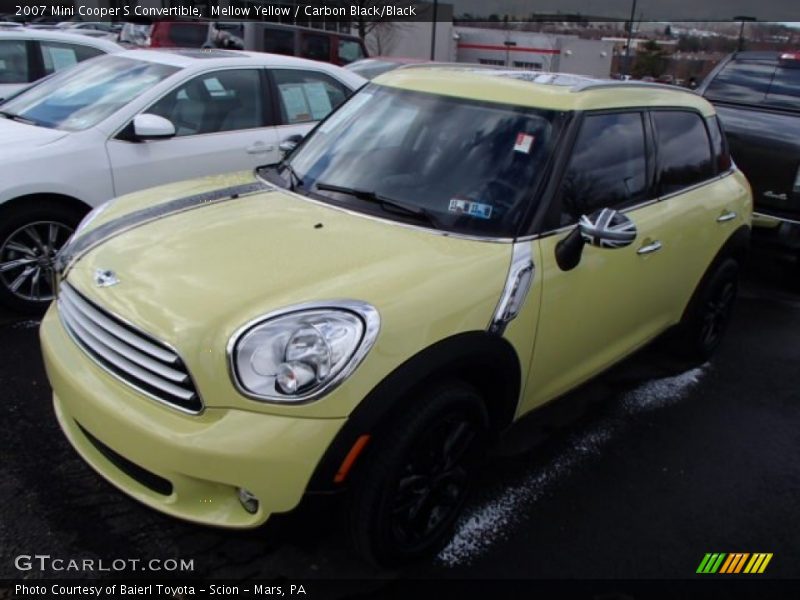 Mellow Yellow / Carbon Black/Black 2007 Mini Cooper S Convertible