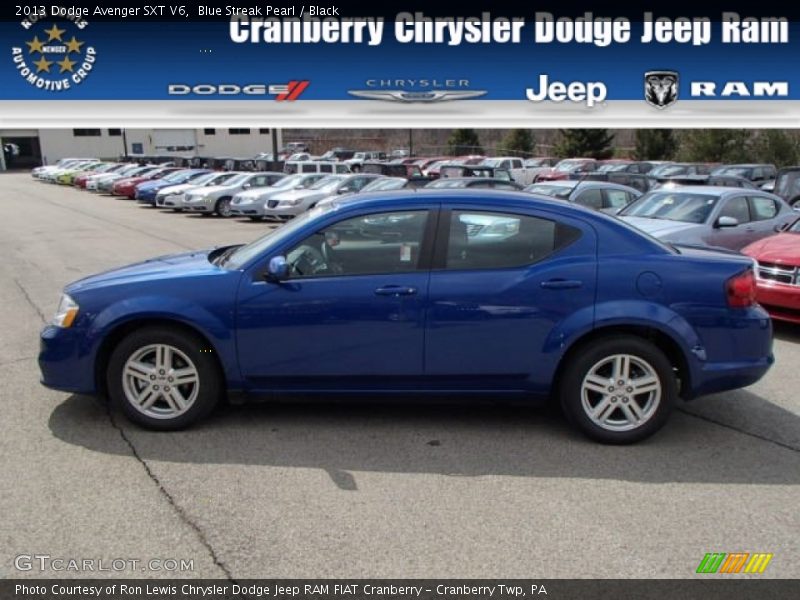 Blue Streak Pearl / Black 2013 Dodge Avenger SXT V6
