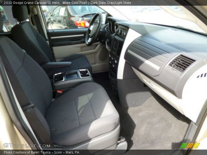 White Gold Pearl / Dark Slate Gray/Light Shale 2010 Dodge Grand Caravan SE Hero