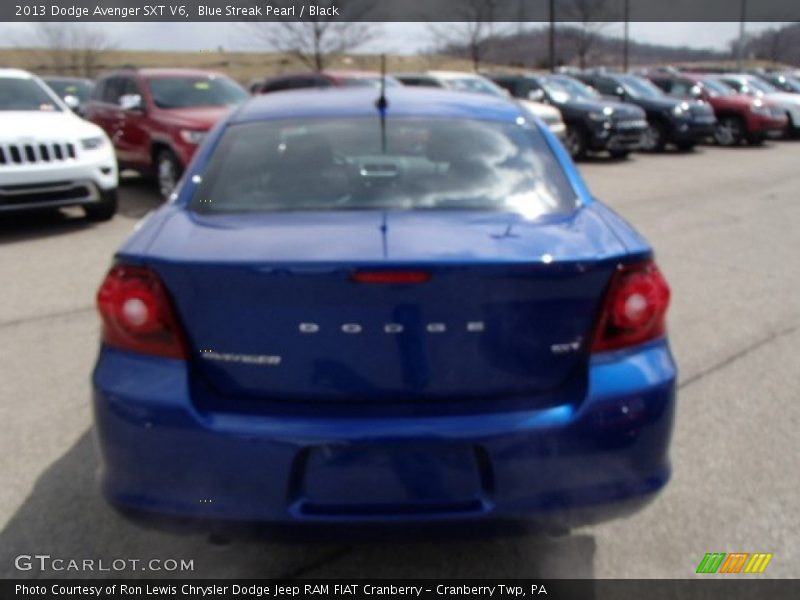Blue Streak Pearl / Black 2013 Dodge Avenger SXT V6