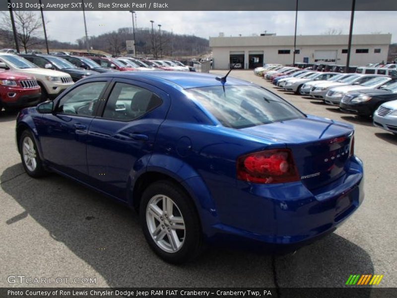 Blue Streak Pearl / Black 2013 Dodge Avenger SXT V6