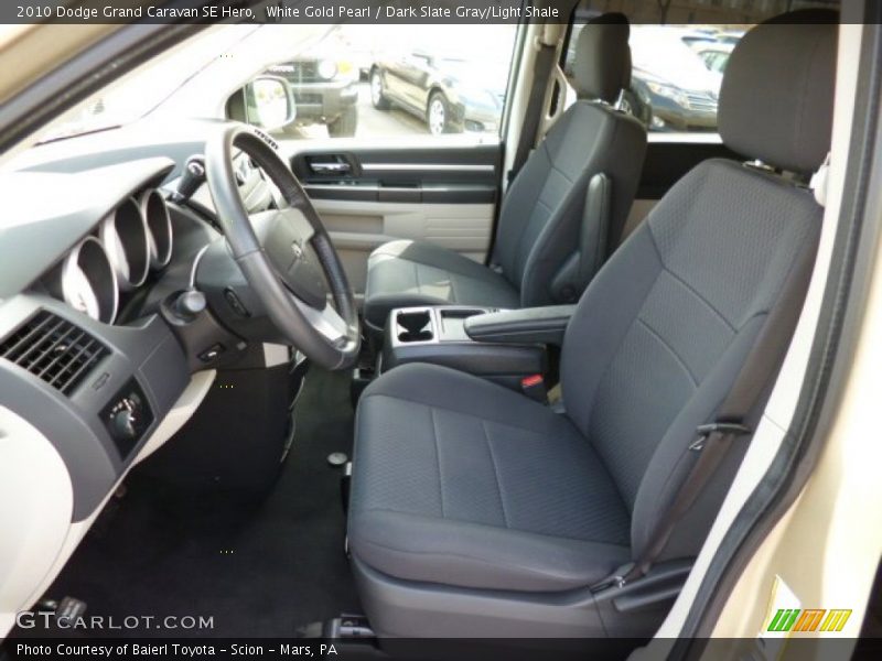 White Gold Pearl / Dark Slate Gray/Light Shale 2010 Dodge Grand Caravan SE Hero