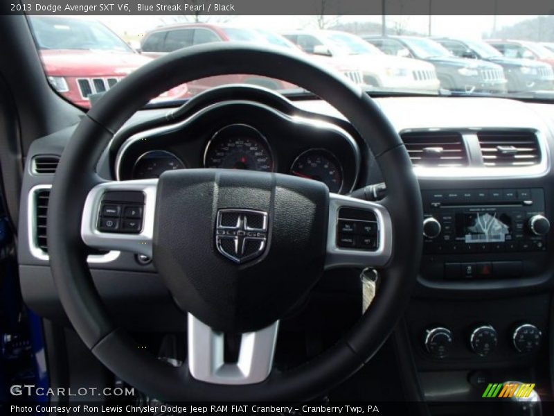 Blue Streak Pearl / Black 2013 Dodge Avenger SXT V6