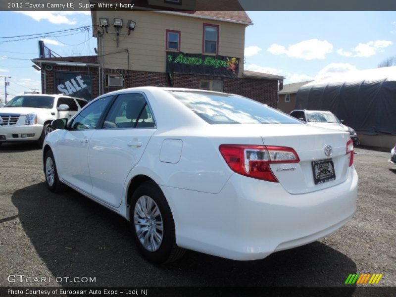 Super White / Ivory 2012 Toyota Camry LE