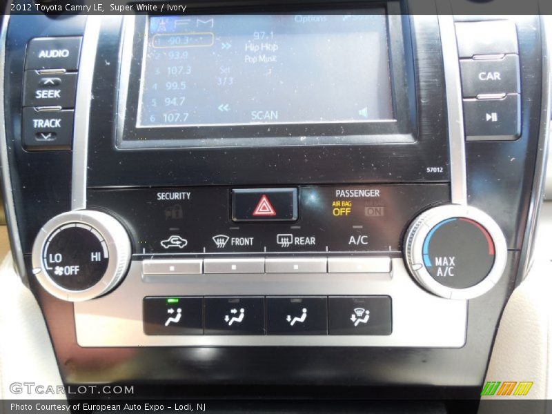 Super White / Ivory 2012 Toyota Camry LE