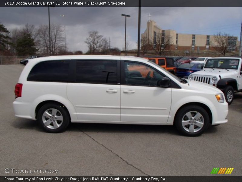 Stone White / Black/Light Graystone 2013 Dodge Grand Caravan SE