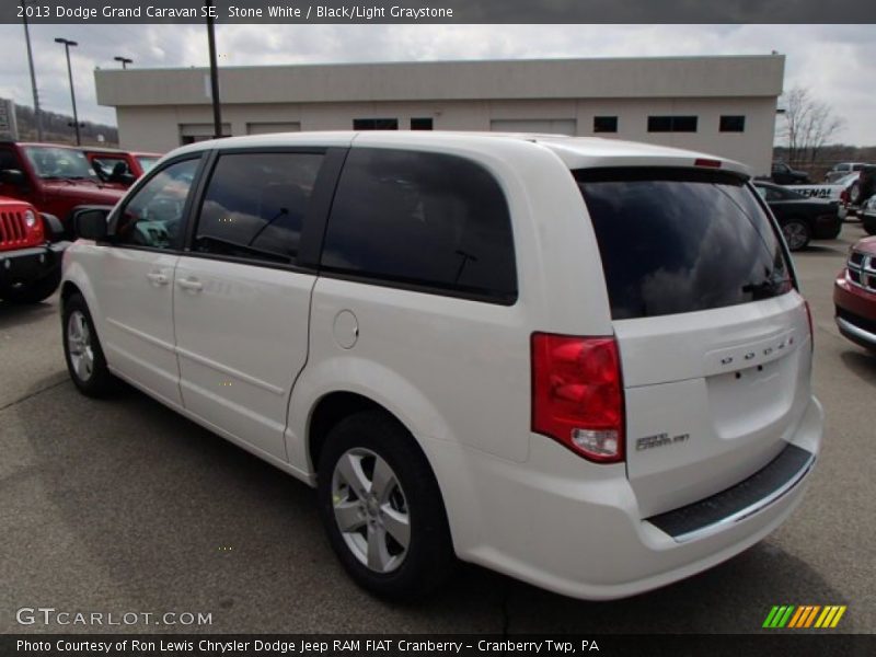 Stone White / Black/Light Graystone 2013 Dodge Grand Caravan SE