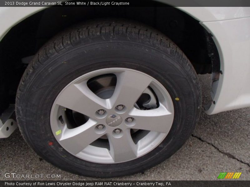 Stone White / Black/Light Graystone 2013 Dodge Grand Caravan SE