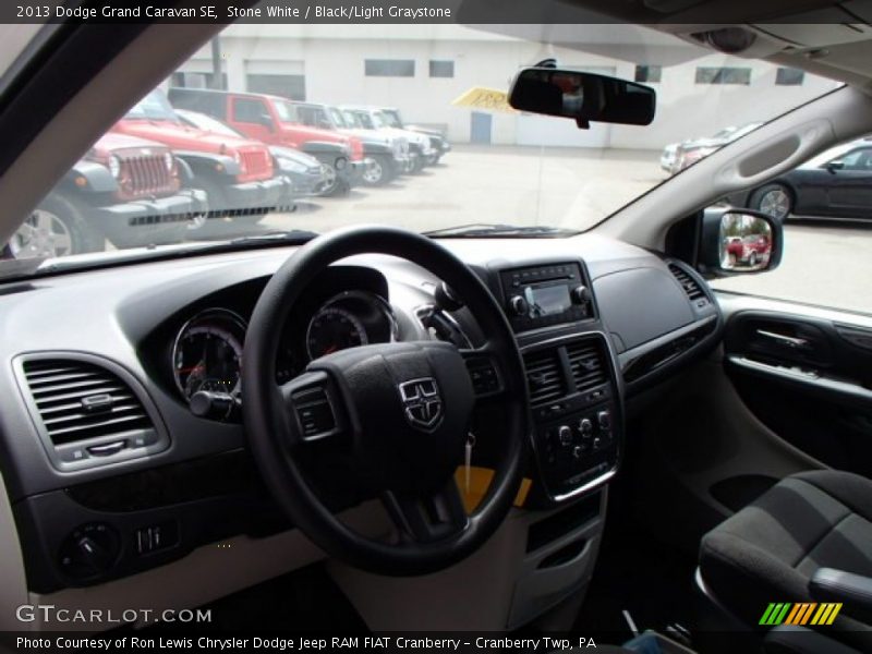 Stone White / Black/Light Graystone 2013 Dodge Grand Caravan SE