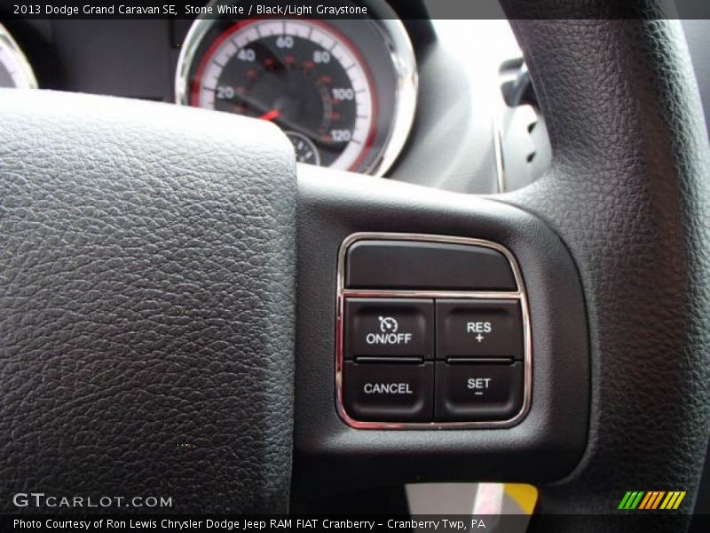 Stone White / Black/Light Graystone 2013 Dodge Grand Caravan SE