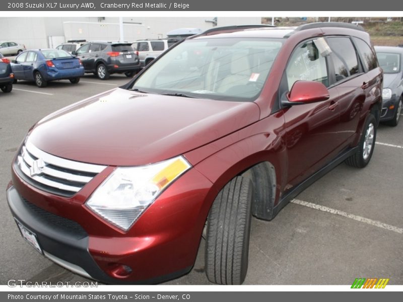 Cranberry Red Metallic / Beige 2008 Suzuki XL7 Luxury AWD
