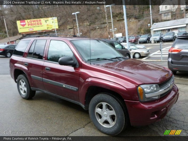 Majestic Red Metallic / Medium Pewter 2004 Chevrolet TrailBlazer LS 4x4