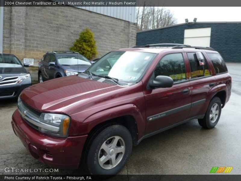 Majestic Red Metallic / Medium Pewter 2004 Chevrolet TrailBlazer LS 4x4