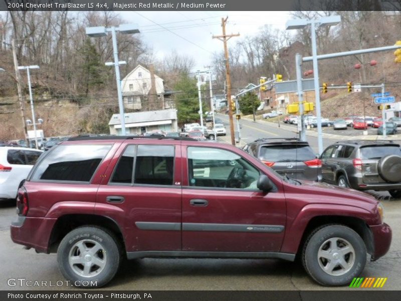 Majestic Red Metallic / Medium Pewter 2004 Chevrolet TrailBlazer LS 4x4