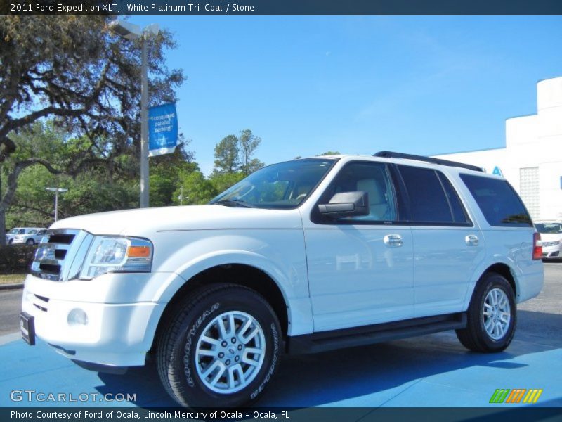 White Platinum Tri-Coat / Stone 2011 Ford Expedition XLT