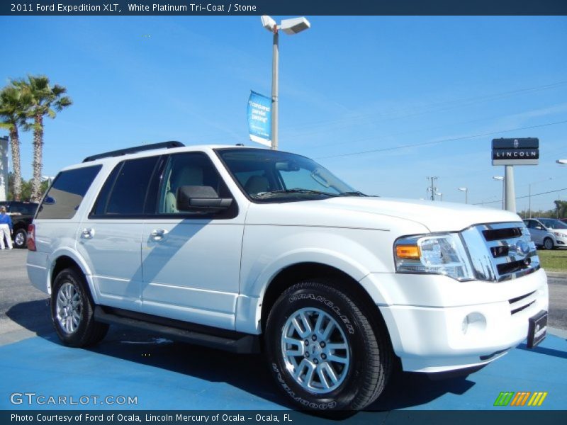 White Platinum Tri-Coat / Stone 2011 Ford Expedition XLT